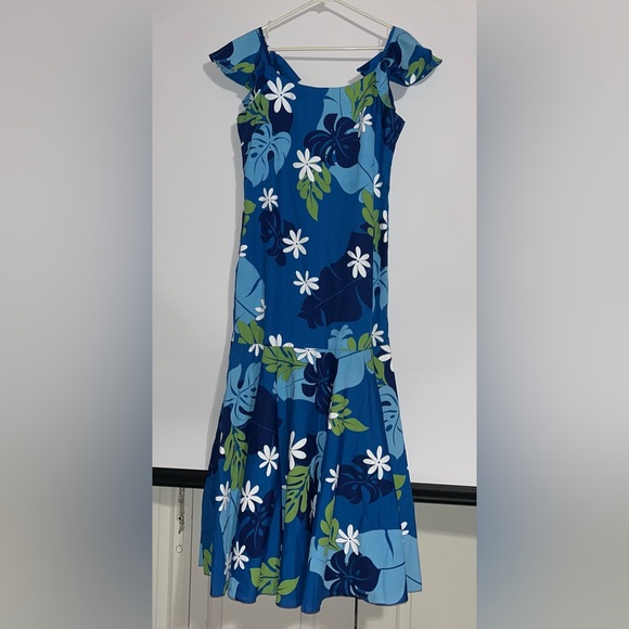 Vintage Hoku Hawaiian Long Dress Size L - Picture 1 of 6